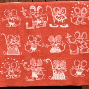 Detská deka myšky červená 100x140cm